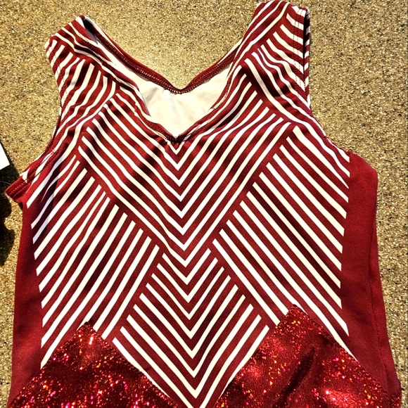 GK 	Chevron Stripe Workout Leotard CL - Picture 5 of 6